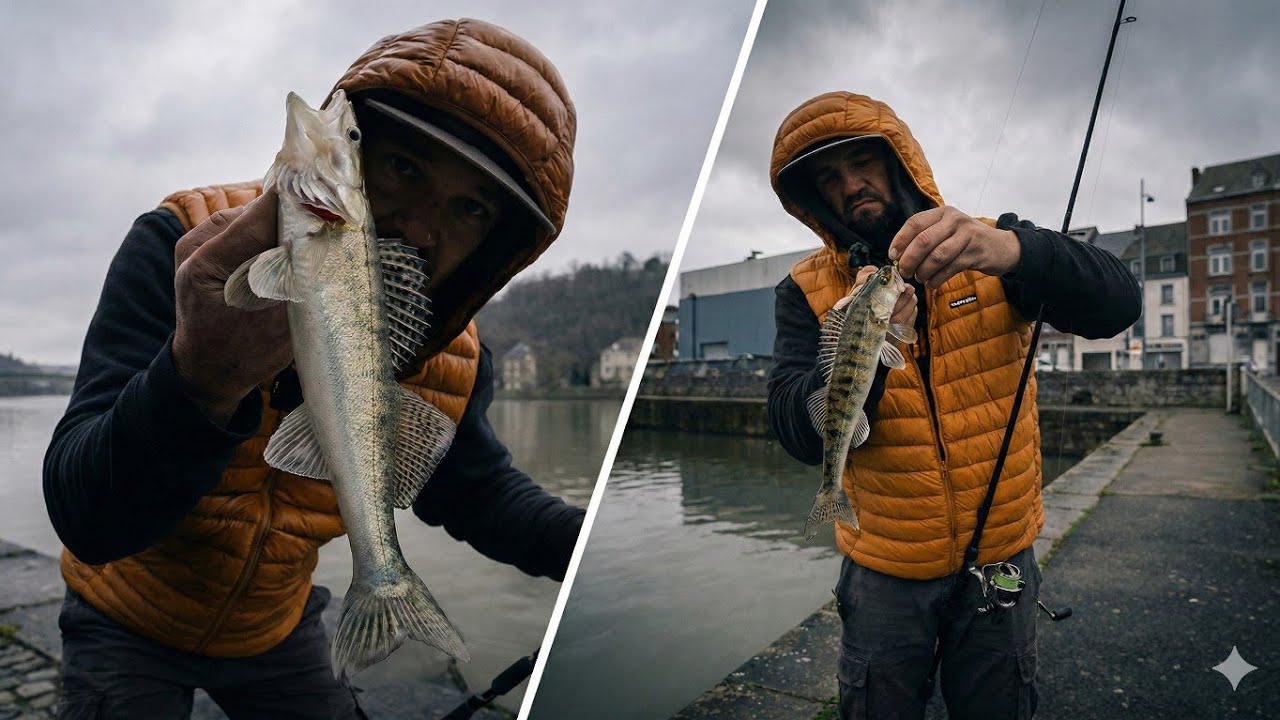 Peche du SANDRE du bord au leurre
