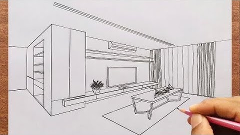 How to Draw a TV Unit Furniture in 2-Point Perspective