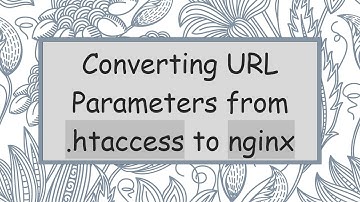 Converting URL Parameters from .htaccess to nginx