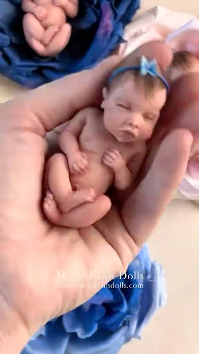 Cutest Silicone Flower Miniature Babies!! #miniature #minibaby #reborn #rebornbaby #dolls