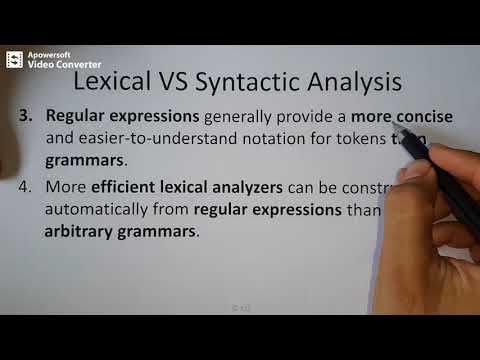 ভিডিও: আভিধানিক এবং সিনট্যাক্স বিশ্লেষকের মধ্যে পার্থক্য কী?