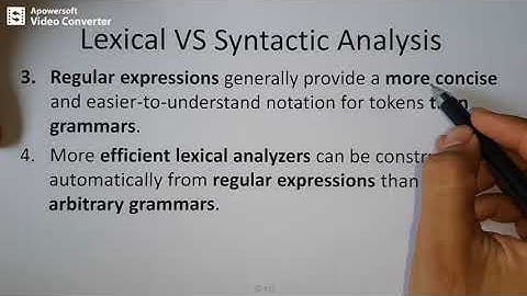Lec11 D | Why Separate Lexical and Syntax Analysis | Syntax VS Lexical Analysis