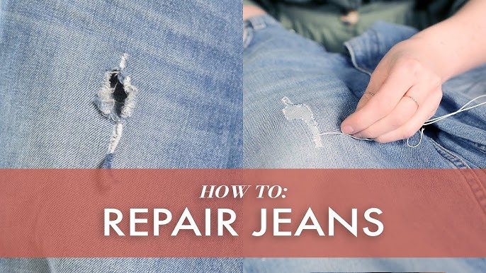 Sew: Mend Your Jeans {Fixing a hole in the thigh/butt or anywhere