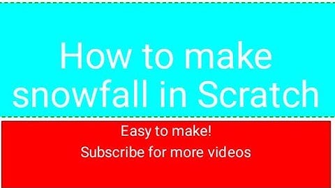 SNOWFALL❄in scratch| Learn With Shaista S| #scratch