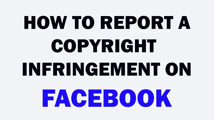 How to report a copyright infringement on Facebook