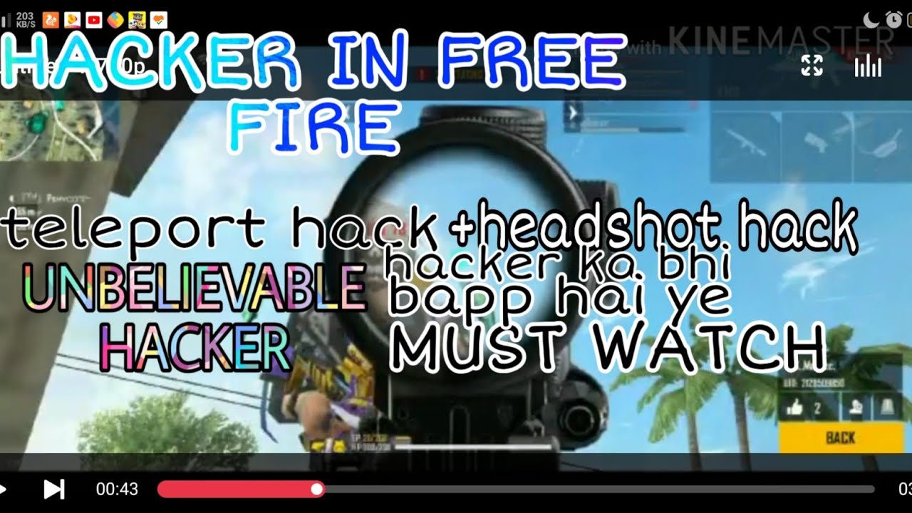 UNBELIEVABLE HACKER IN FREE FIRE |TELEPORT HACK|HEADSHOT ...