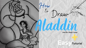 How To Draw Aladdin and the Magic Lamp