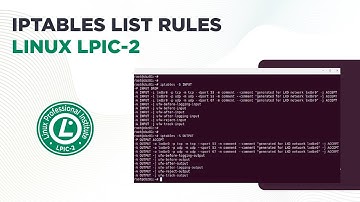 List of IPtables rules - Linux LPIC-2