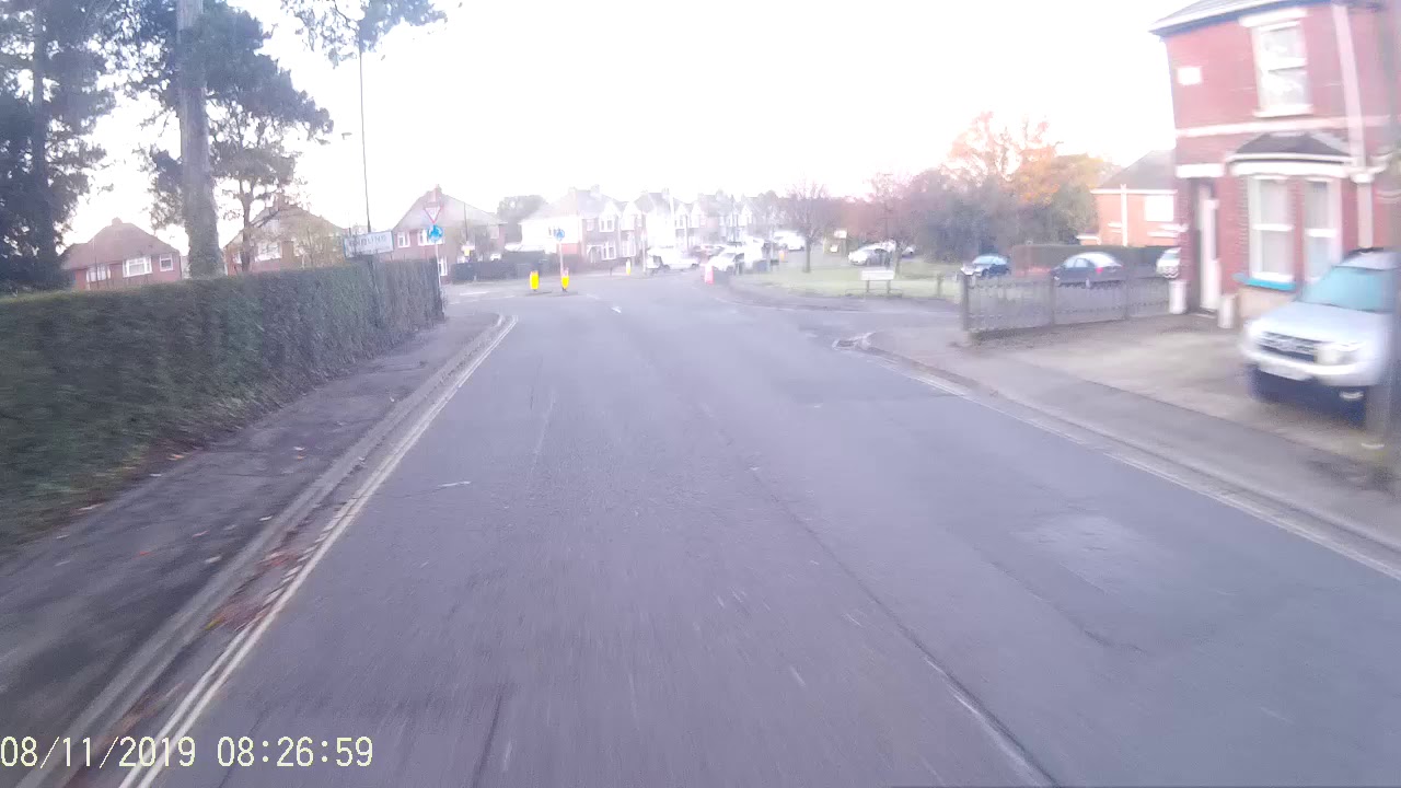 Driver fails to give way at mini roundabout - YouTube