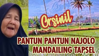 Pantun pantun Najolo Mandailing Tapsel (Orsinil)