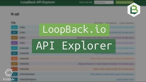 LoopBack.io API Explorer