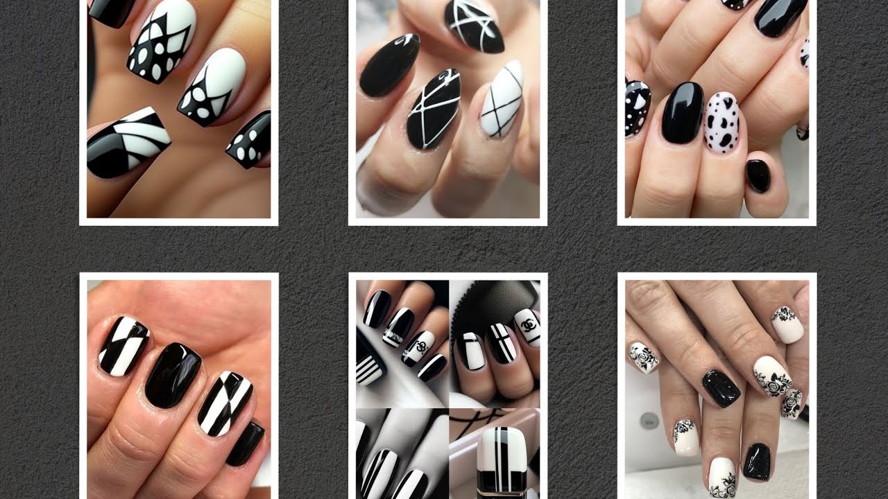 Black and White Nails55 + Classy Designs and Ideas YouTube