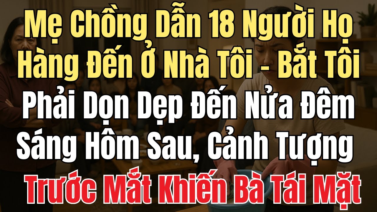 Mẹ Chồng Dẫn 18 Người Họ Hàng Đến Ở Nhà Tôi - Bắt Tôi Phải Dọn Dẹp Đến Nửa Đêm. Sáng Hôm Sau...