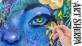How to Draw and Paint | Fantasy Girl Eye   🌟🎨 | Time-lapse The Art Sherpa