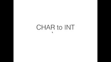 [CwC] CHAR to INT em C
