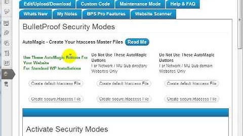 BulletProof Security Plugin