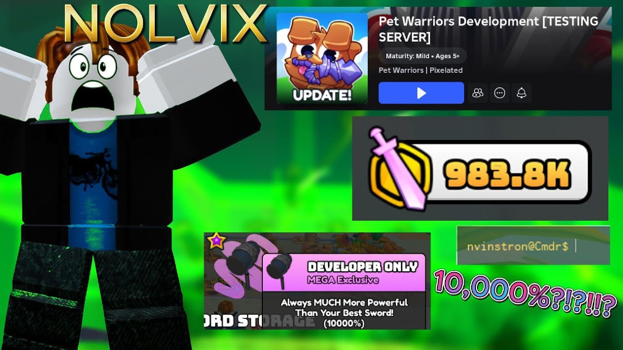 I Got Access To Admin Commands Inside Of Roblox Pet Warriors