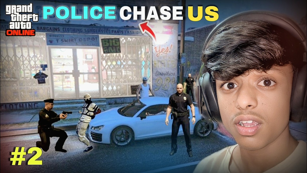 AFTER STORE ROBBERY POLICE CHASING US | GRAND RP CITY #2