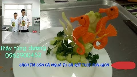 Cách tỉa Con cá ngựa đơn giản Từ Cà rốt