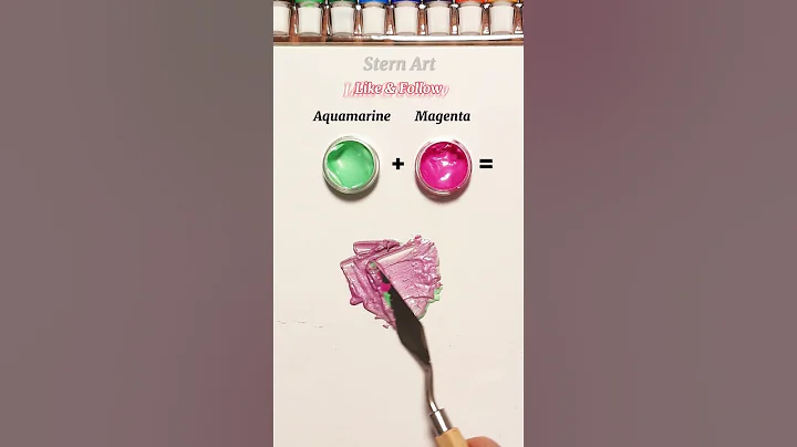 Aquamarine + Magenta = ? #paintmixing #colormixingmagic #satisfying #shorts