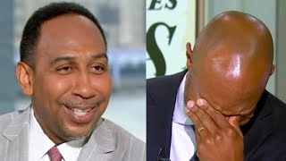 Stephen A Smith Can&#39;t Stop Laughing at Anthony Davis Leaving in a Wheelchair! First Take NBA Lakers