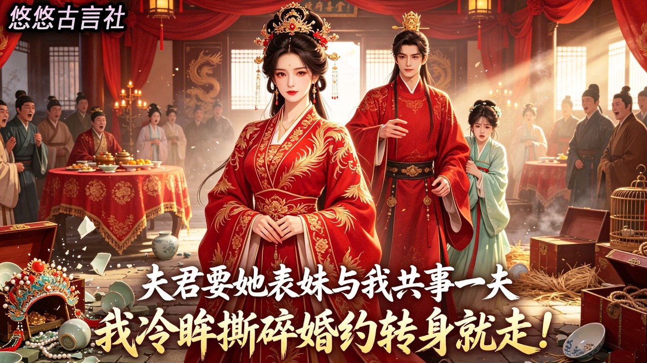 婚禮當天,夫君執意讓他的表妹同嫁,要與我共事一夫不分彼此。我冷眸撕碎婚約帶着十里嫁妝離開,只留他看着空蕩蕩的庫房徹底傻眼!#小說 #睡前故事