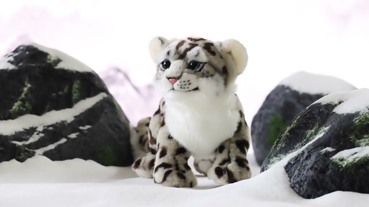 Realistic Snow Leopard Stuffed Plush Toy