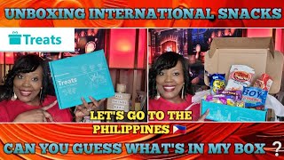 TRY TREATS* UNBOXING INTERNATIONAL SNACKS *WHAT’S IN MY BOX❔LET’S GO TO THE PHILIPPINES 🇵🇭   4-22-24