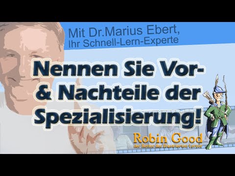 Video: Welche Vorteile hat die Spezialisierung?