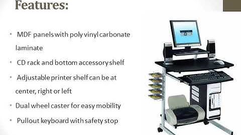 Best & Cheap Computer Desk   Techni Mobili Mobile & Compact MDF Computer Cart, Graphite