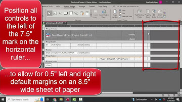 Microsoft Access: Fixing a report that is too wide (or prints blank pages)