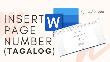 START PAGE NUMBERS AT A SPECIFIC PAGE | (for Research paper or Thesis) - TAGALOG