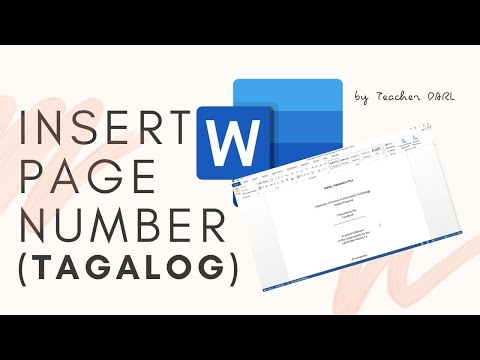 Video: Paano Gumawa Ng Mga Numero Ng Pahina Sa Isang Salita