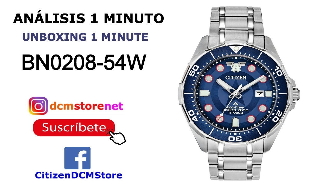 BN0208-54W Citizen Revisión 1 Minuto Unboxing 1 Minute - YouTube