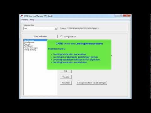 CADCollege Educatieve software: CARD Leerlingmanager (oud) (Programma voor docent)