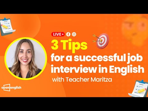 3 Tips for a successful job interview in English with Teacher Maritza ...