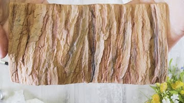 Rustic Woodland Bark Tutorial - Karen Davies Sugarcraft - Mould/Mold - How To - Effect