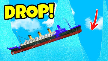 Titanic vs BIG WAVES Destruction! - Floating Sandbox Simulator