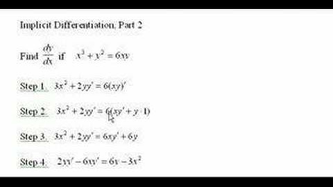 19) Implicit Differentiation, Part 2 (of three parts)