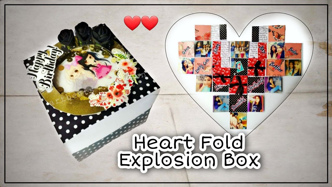 Heart Fold Explosion Box || Explosion Box Idea || Handmade Gift for Him/Her || Gift Ideas
