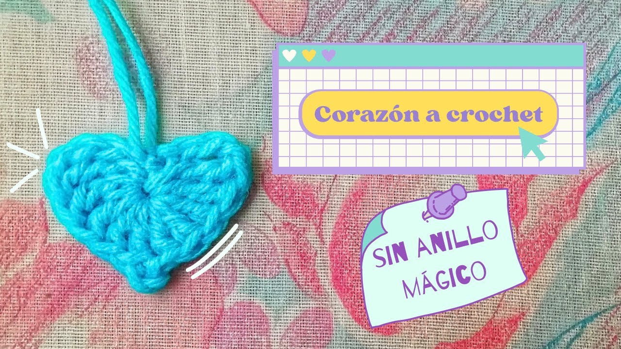 El corazón a crochet más FÁCIL y SIN anillo mágico. ❤︎!!