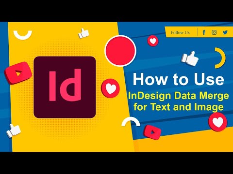 Data merge / Print Merge in Adobe indesign / How to Use InDesign Data Merge for Text and Image