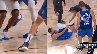 Luka Doncic Ankle Injury After Collision with Kawhi's Knee | Clippers vs Mavericks Game 3