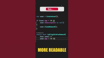 Write Readable Code By Replacing If Statement Condition With Method #shorts
