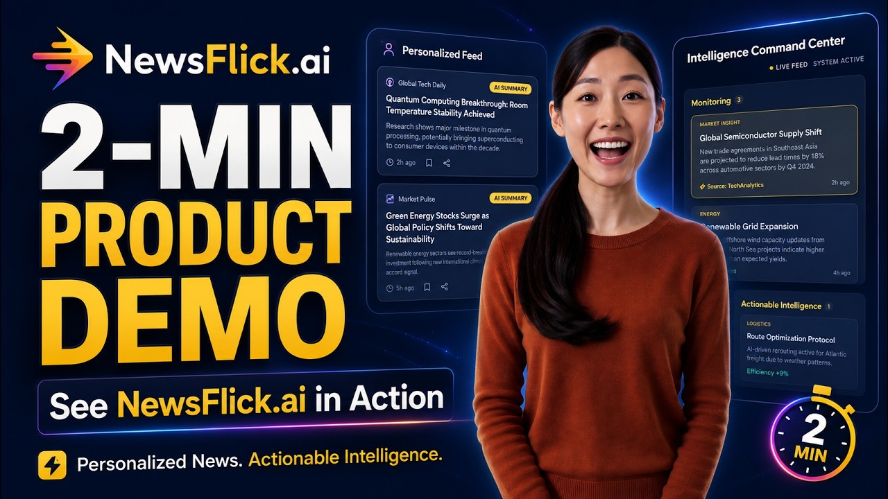NewsFlick ai — 2 Minute Product Demo | Turn News Overload Into Personalized AI Intelligence