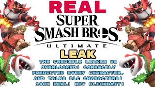 Huge Smash Ultimate Leak Real Leaker We Overlooked Talks Dlc With Proof Not Clickbait