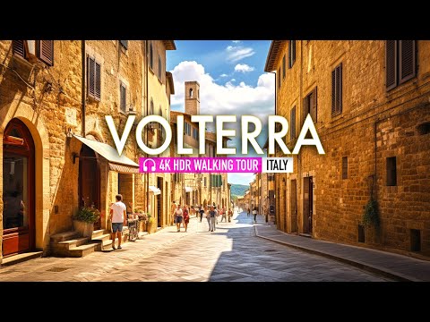 Tuscany's Treasures Volterra HDR Adventure Italy | Walking Tour in 4K60fps | European Walking Tours