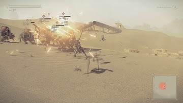Nier: Automata Route B - The Machine Surge: Eliminate The Machines In The Desert (Exploders, Bipeds)
