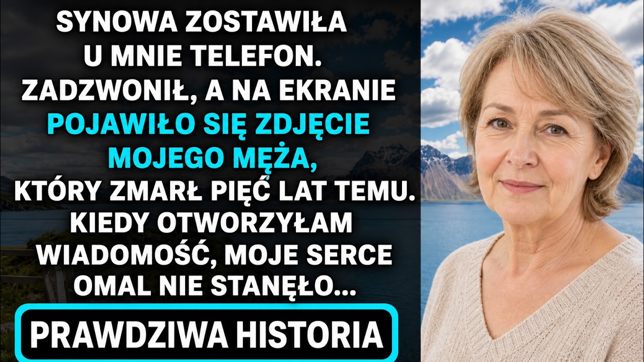 Stałam w kuchni z talerzem w ręku, kiedy na ekranie zapomnianego przez synową telefonu pojawiło się powiadomienie. Na zdjęciu był mój mąż – w kurtce, którą wyrzuciłam po jego pogrzebie, z...