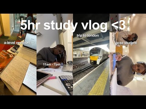 5HR STUDY VLOG IN LONDON🎧 a-level revision, productive half term days
